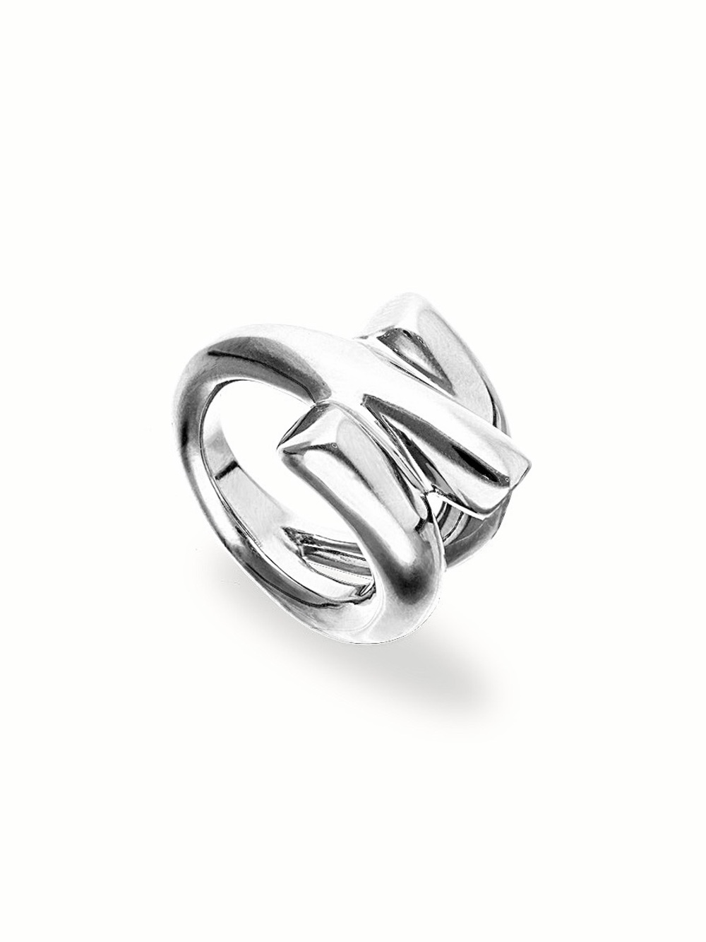 UNO de 50 Silver Organic Shapes Ring